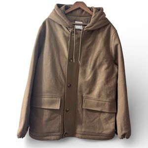 Sandro Hooded Cashmere and Wool Coat French Luxury NWT XXL EURO-XL US Camel Tan